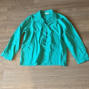 Teal Eileen Fisher Button-Up Shirt